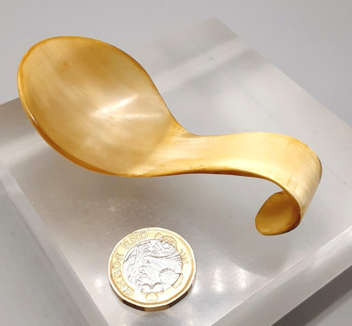 Vintage horn spoon - horn, curled