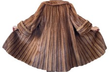 Vintage Golden CARAMEL Brown Real Glow MINK Fur SWING Coat 75" Sweep 1950s