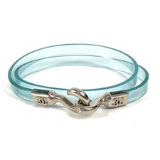 CHANEL Chanel 00C Logo CC Coco Mark Accessory Thin Belt Vinyl Women's Blue