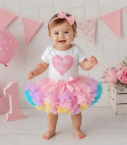 1st birthday rainbow tutu - 1st,