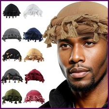 Babalet Halo Turban for Men Women Satin Lined Durag Head Wraps Skull Cap