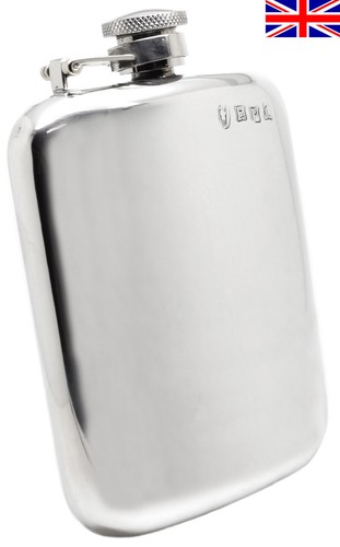 Sheffield pewter hip flask - flask, 6oz