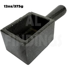 12oz (375gms) Cast Iron Ingot Mould Silver & Gold Bar Melt Scrap Casting Tool
