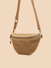 White Stuff Women's Sebby Mini Raffia Sling Bag