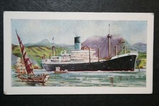 MV ANCHISES   Blue Funnel Line   Illustrated Shipping Card