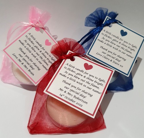Wedding favours guests candles - guests,