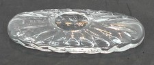 Vintage flat oval glass - oval,