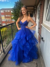 Blue sparkly corset back - blue,
