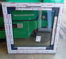 UPVC Window 920mm x 930mm Anthracite/White, Triple Glazed, Tilt & Turn