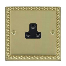 Hamilton 90US2BL Cheriton Georgian Polished Brass 1 gang 2A Unswitched Socket