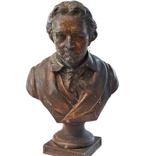 Patinated spelter beethoven - patinated,