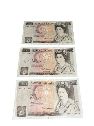 Ten pound old notes - ten,