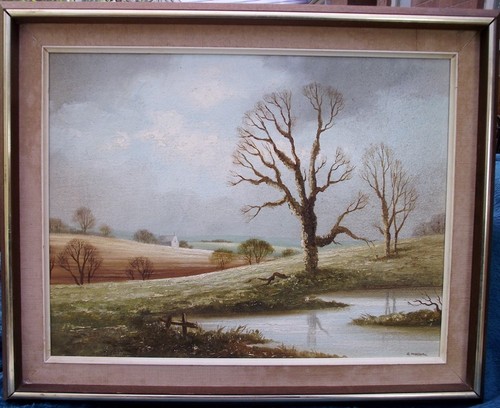 Bucolic scene winter - bucolic, in