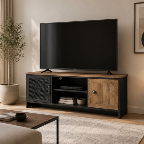 Stand cabinet black wooden - stand,