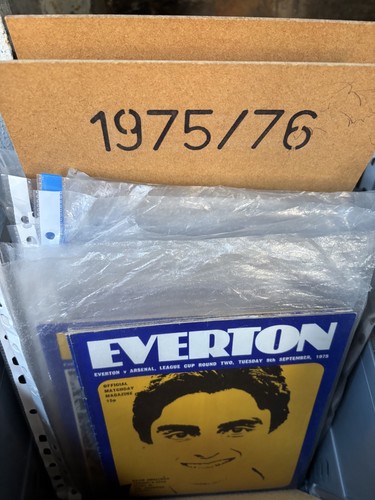 Everton home programmes - everton,