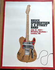 AUTHENTIC BRUCE SPRINGSTEEN POSTER Wembley London July 27 2024 LITHOGRAPH #/860
