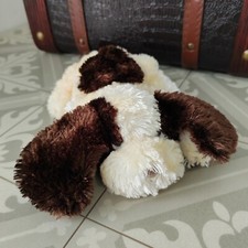 Russ Berrie Gimlet Puppy Dog Beanie Soft Toy Cream & Brown