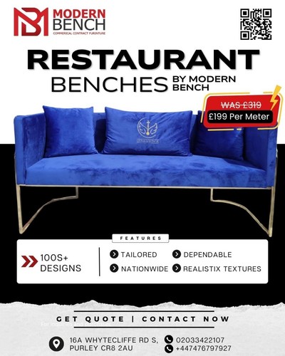 Booth seating set with table - set,