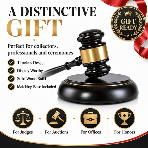 Classic black wooden judge - wooden,