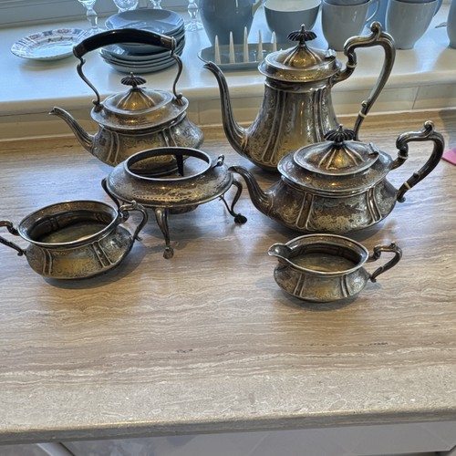 Antique silver plate tea - antique,