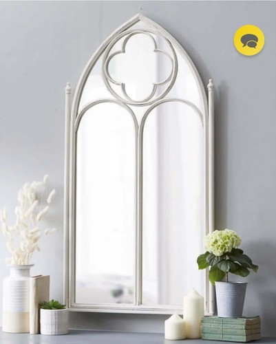 Metal arched window mirror - metal,