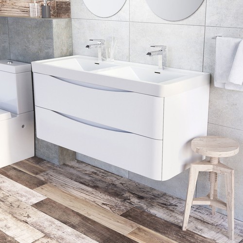 1200mm white gloss bathroom - 1200mm,