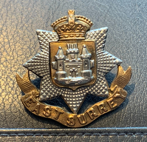 East surrey regiment cap badge - east,