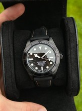 Automatic Watch Custom NH38 Mod Black Leather