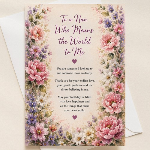 Nan birthday card special - birthday,