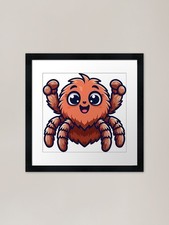 cute cartoon tarantula Framed
