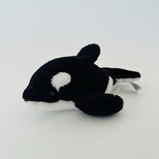 SeaWorld Soft Toy Cuddly Plush Orca Killer Whale Stuffed Animal Plushie 21cm 
