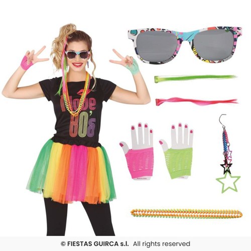 80s neon kit ladies retro - 80s,