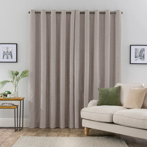 Linen full blackout - blackout, eyelet