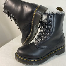 Dr.Martens 1460 Serena Zebra  Black Combat Boots Women’s Size UK 3 New No Box