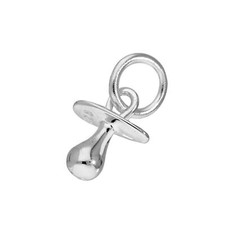 Sterling Silver Baby's Dummy Charm Babies Pacifier Child Charms Newborn