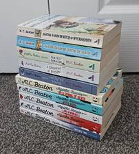 M.C. BEATON - SET OF 10 PAPERBACK BOOKS - THE AGATHA RAISIN SERIES