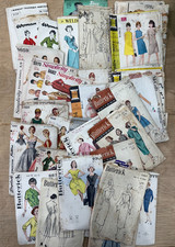 Job Lot 1940-70s Sewing Patterns Simplicity Butterick McCalls Weldons Cut #1