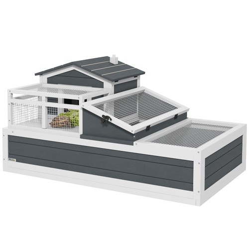 Pawhut wooden tortoise house - pawhut,