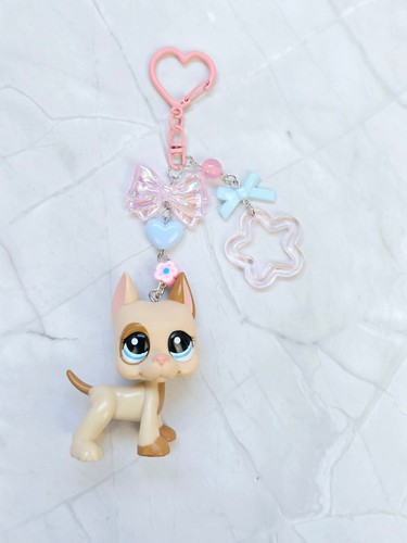 Handmade lps keychain - lps, beaded