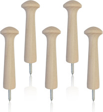 5Pcs Wooden Pegs Shaker Coat