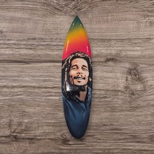 ChiselCraft 30cm Bob Marley Wooden Surfboard Plaque.. Wall Mount .. Painted C