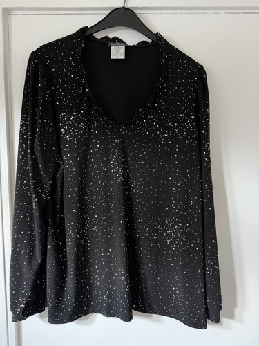 Kim black sparkle top - &co,
