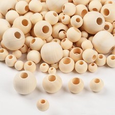 10pcs natural round wooden - 10pcs,