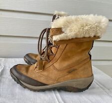 Cushe Allpine Cone Insulated Boots Womens 6 Suede Leather Winter Snow Waterproof