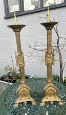 Large Pair Of Brass antique