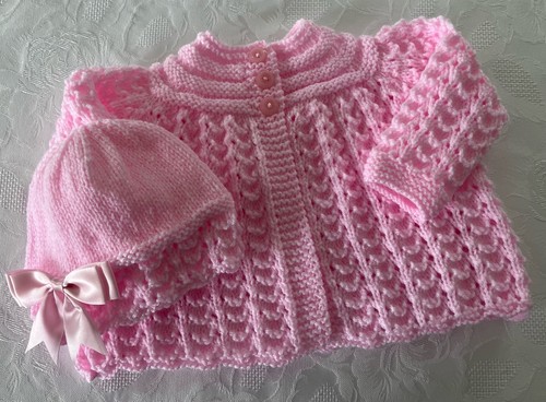 New hand knitted pink - hand, sparkle