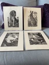 Four C F Tunnicliffe Reproduction Prints By BBC Homes & Antiques Magazine 8”x10”