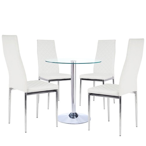 Round glass dining table - round,