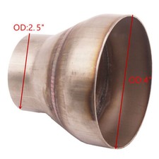 Universal Stainless Steel T201 Exhaust Piping pipe Reducer 4.0" O.D. to 2.5" O.D