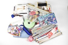 Large Crafting Job Lot Bundle Sewing Patterns Knitting Needles Thread Ribbon Etc